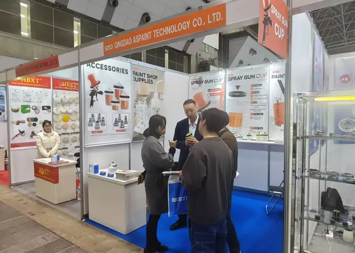 Qingdao Espant Technology Co., Ltd. bersinar di 2025 Tokyo International Auto Parts Show (IAAE) dengan cangkir senapan semprotan.