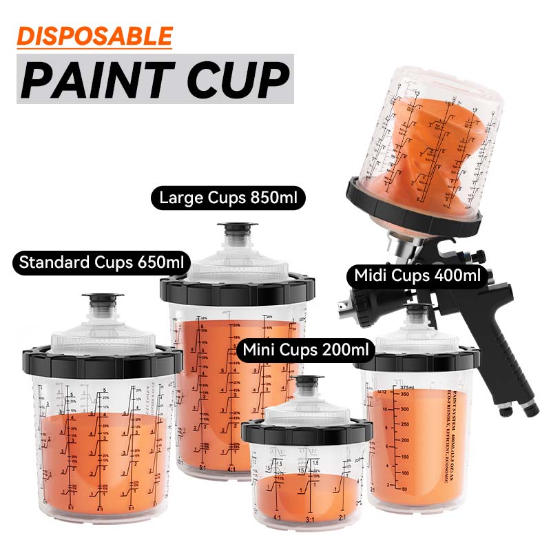Secara dramatis mengurangi waktu pembersihan dan efisiensi semprotan ganda: Bagaimana sistem cangkir cat sekali pakai mengakhiri jam kerja yang terbuang?