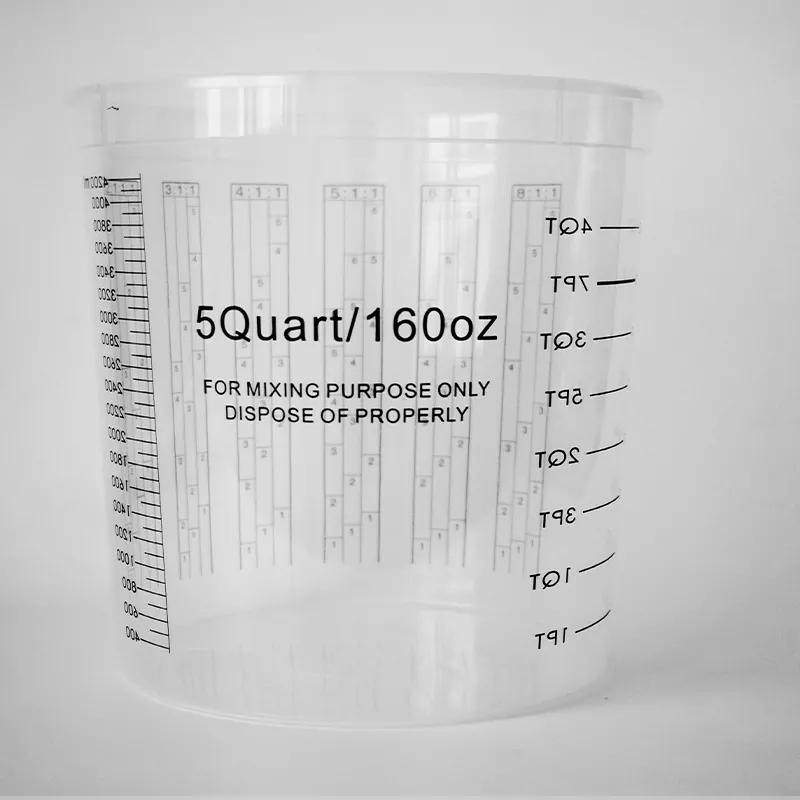 5000ml cangkir pencampur cat otomotif pp dengan tutup